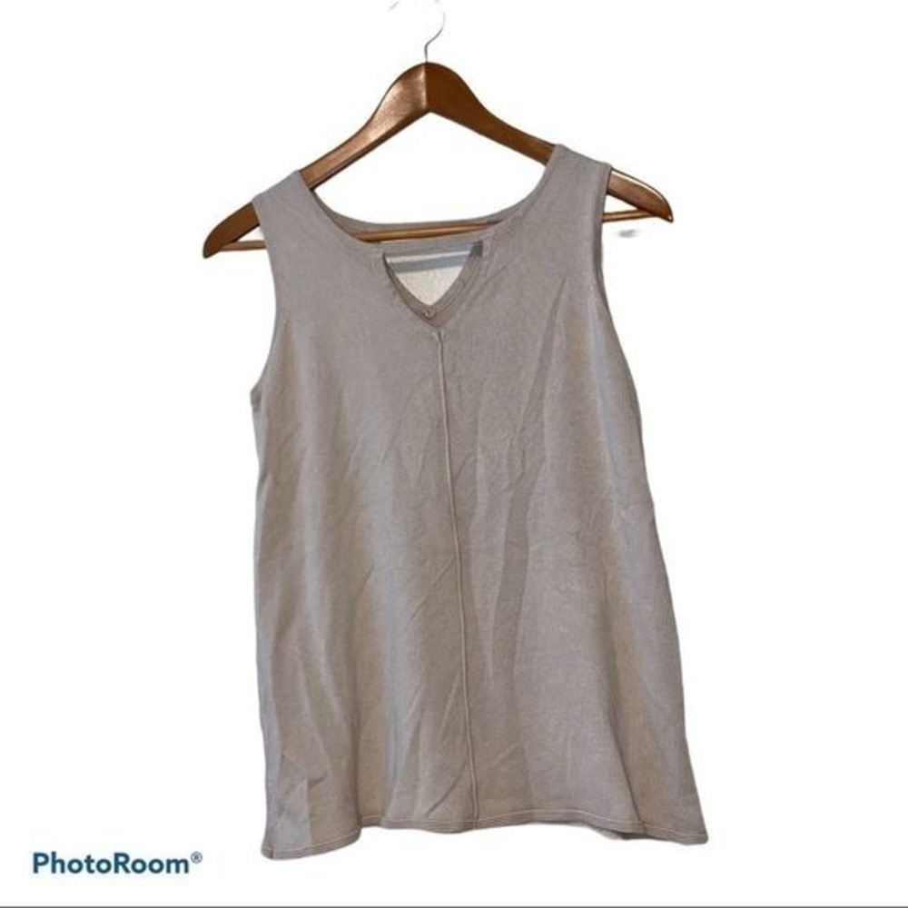 Joseph‎ A soft knit keyhole neckline cutout tank top